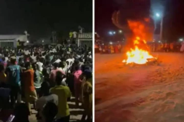 இறந்தவர் சடலத்தை தோண்டி எடுத்து... பொதுவெளியில் நெருப்பு வைத்த மக்கள்: வெளியான காரணம்