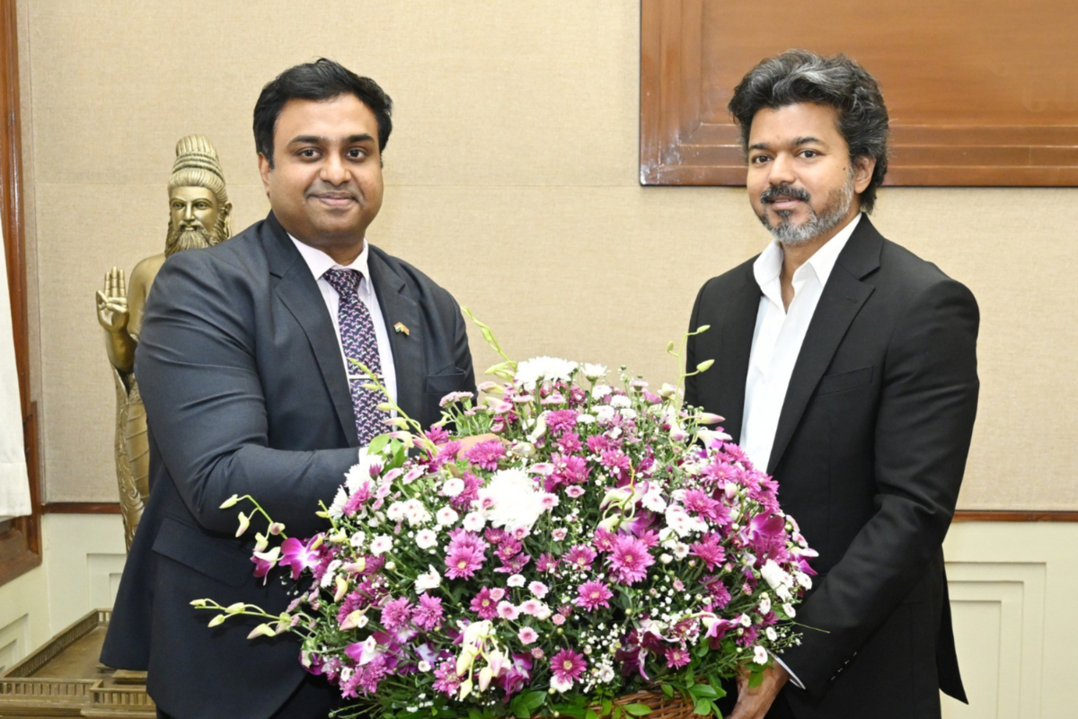 தமிழக முதல்வர் விஜய்யுடன் இலங்கைத் துணைத் தூதுவர் சந்திப்பு | Sri Lankan Deputy High Commissioner Meet Cm Vijay தமிழக முதல்வர் விஜய்யுடன் இலங்கைத் துணைத் தூதுவர் சந்திப்பு | Sri Lankan Deputy High Commissioner Meet Cm Vijay