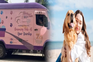 செல்லப்பிராணிகளின் நடமாடும் சலூன் வைரலாகும் புகைப்படங்கள்...