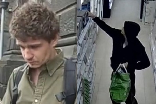 Liam Hutchinson stealing from shelves in Boots on CCTV