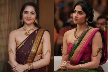 ருக்மிணி வசந்த் சேலையில் அழகிய ஸ்டில்கள்