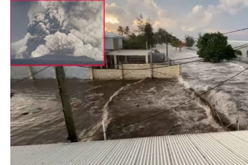 பசுபிக் தீவு ஒன்றில் மீண்டும் எரிமலை வெடிப்பு! சுனாமி எச்சாிக்கை விடுக்கப்பட்டுள்ளது.