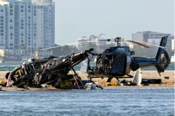 நான்கு பேரை பலிவாங்கிய இரட்டை ஹெலிகாப்டர் விபத்து: வெளியான வீடியோ