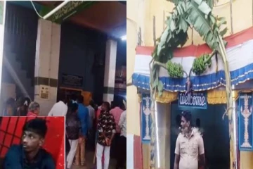 காதலிக்கு வேறொரு மாப்பிள்ளையுடன் திருமணம் - மணமேடையில் மாப்பிள்ளையை தள்ளிவிட்டு தாலி கட்ட முயன்ற காதலன்