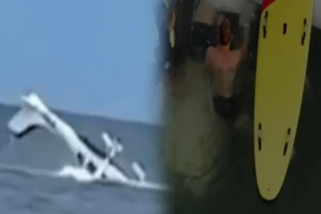 அவசரமாக கடலில் தரையிறங்கிய விமானம் ; 30 விநாடிகளில் மீட்கப்பட்டது எப்படி