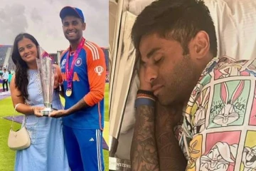 கோப்பையை தட்டித்தூக்கிய இந்திய அணி!! மனைவியுடன் சூர்யா குமார் யாதவ் செய்த செயல்..