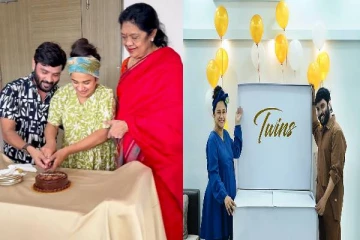 கேக் வெட்டி மகள்களை வரவேற்ற சினேகன்-கன்னிகா... வைரலாகும் காணொளி