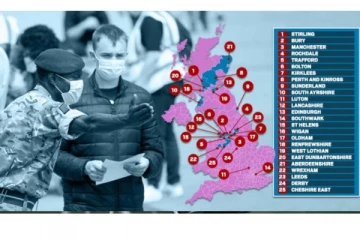 பிரித்தானியாவில் இந்த 25 பகுதிகளில் இந்தியாவின் டெல்டா வகை கொரோனா பரால் தீவிரம் உள்ளது!  எச்சரிக்கை தகவல்