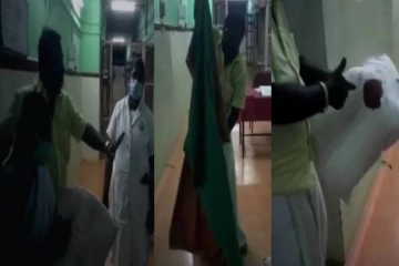 ரத்தக்கரை படிந்த தலயணை, சுத்தமற்ற மெத்தையில் படுக்க வைத்து சிகிச்சை : செவிலியர்களிடம் வாக்குவாதம் செய்யும் நபரின் வைரல் வீடியோ