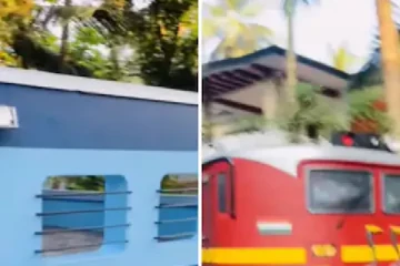 ரயில் வடிவத்திலேயே வீட்டை கட்டிய நபர்! பார்த்து வியர்ந்த இணையவாசிகள்
