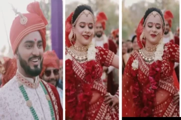 வரவேற்பு நிகழ்ச்சியில் மாஸா நடனமாடிய மணமகள் - பூரித்துப் போன மணமகன் - வைரல் வீடியோ