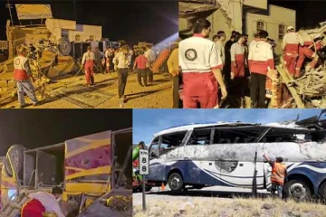 ஈரானில் பாகிஸ்தான் யாத்ரீகர்கள் சென்ற பேருந்து விபத்து