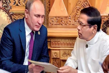 மைத்திரிக்கு தங்க வாளை பரிசளித்த ரஷ்ய அதிபர் புடின்