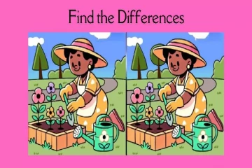 செடிகளை நடும் பெண்: இந்த படத்தில் இருக்கும் நுண்ணிப்பான வித்தியாசங்கள் எங்கே?