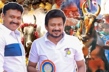 மதுரை அலங்கா நல்லூர் ஜல்லிக்கட்டில் வெற்றி பெற்ற செந்தில் தொண்டமானின் காளை