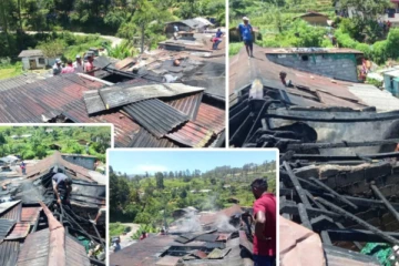 தீயில் எரிந்து கருகிய 10 வீடுகள் ; பெரும் அவதிப்பட்ட மக்கள்