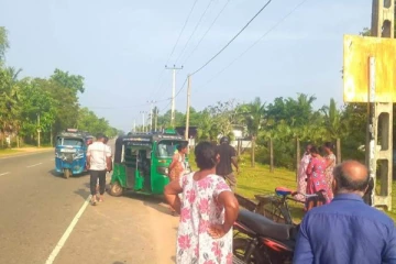 மட்டக்களப்பில் மோட்டார் சைக்கிள் - முச்சக்கரவண்டி விபத்து