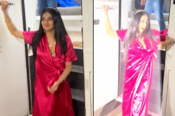 ஜஸ்ட் மிஸ்.. டிவி நடிகைக்கு ஆடையால் வந்த சங்கடம்! வைரல் வீடியோ