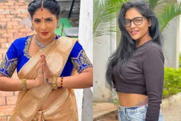 மாடர்ன் பாதி - சேலை பாதி!! 41 வயதான சீரியல் நடிகை ரேஷ்மாவின் அழகிய புகைப்படங்கள்..