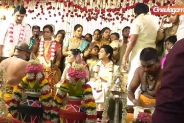 கோலாகலமாக நடக்கும் தயாரிப்பாளர் அன்பு செழியன் மகளின் திருமணம்- Live Video