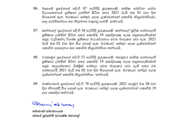 අදත් විශාල කොවිඩ් මරණ ප්‍රමාණයක් වාර්ථා වේ. | Covid Deaths Found Deaths Found