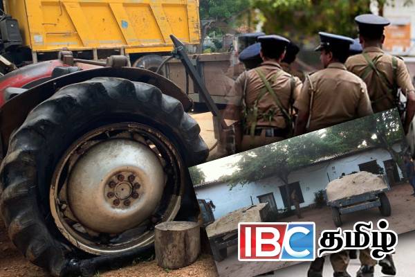 சட்டவிரோத மணல் ஏற்றிச்சென்ற உழவு இயந்திரங்கள் பறிமுதல்