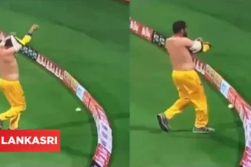 ஜெர்சியை அணிந்து கொண்டிருந்ததால் பவுண்டரியில் பந்தை கோட்டை விட்ட வீரர்! சிரித்த ரசிகர்கள்... வைரலாகும் வீடியோ