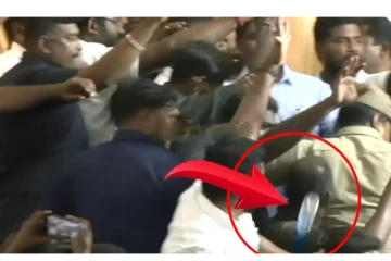 ஓ.பன்னீர்செல்வம் மீது குறி பார்த்து தண்ணீர் பாட்டில் வீசிய ரவுடி தாத்தா - வைரலாகும் பரபரப்பு வீடியோ