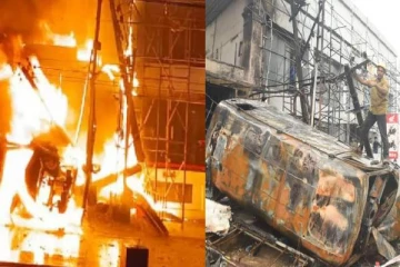 மின்கம்பத்தில் மோதி தீப்பற்றிய ஆம்புலன்ஸ் ; உடல்கருகி மீட்கப்பட்ட நோயாளி - அதிர்ச்சி சம்பவம்!