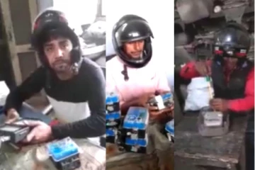 எப்போது விழும் மேற்கூரை -ஹெல்மெட் அணிந்தபடியே வேலை செய்யும் ஊழியர்கள்(காணொளி)