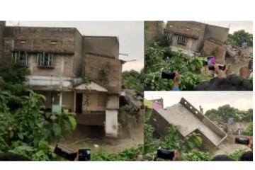 கங்கை வெள்ளப்பெருக்கில் அடித்துச் சென்ற 2 அடுக்குமாடி கட்டிடம் - வைரலாகும் அதிர்ச்சி வீடியோ...!