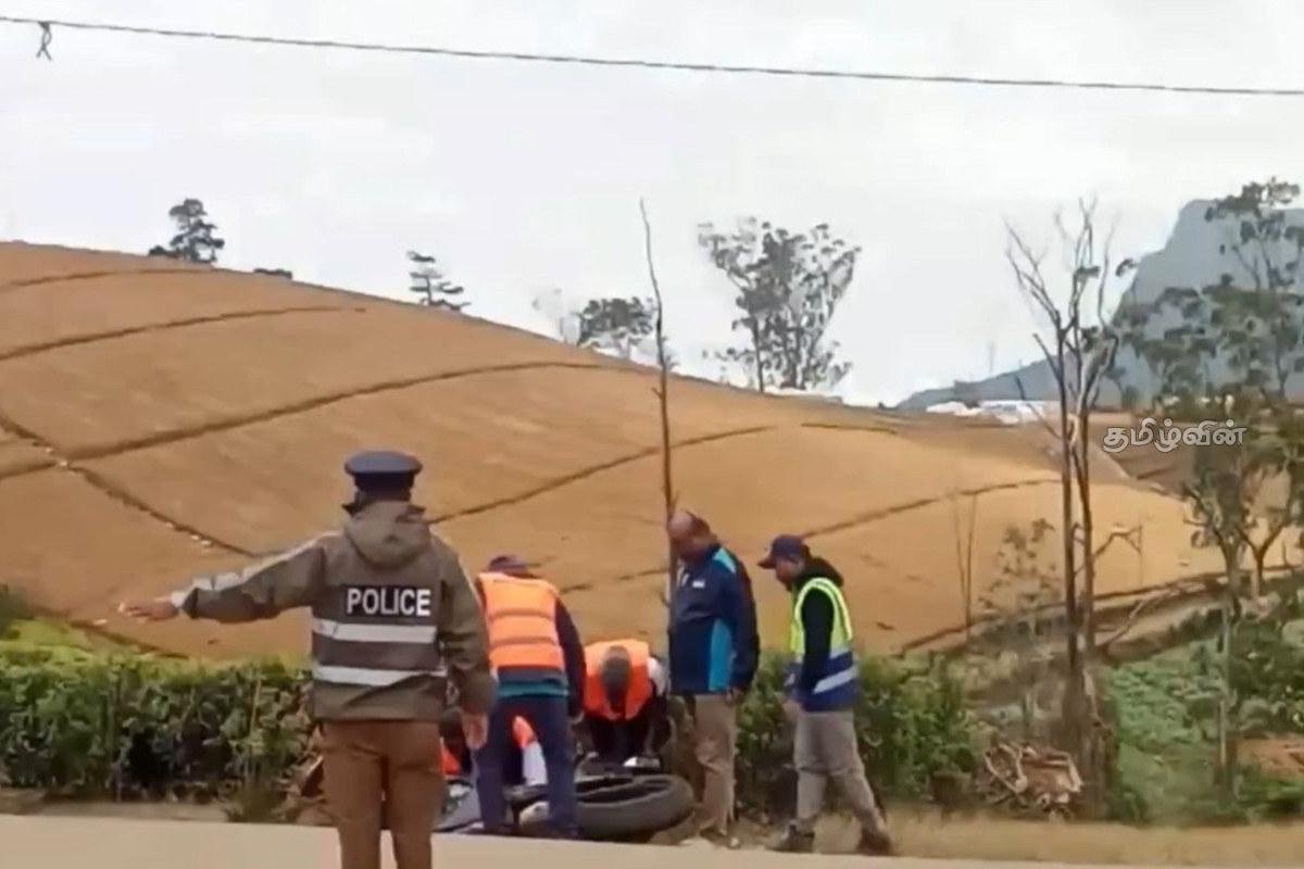 மோட்டார் சைக்கிள் பந்தயத்தில் ஏற்பட்ட விபத்து - இருவர் படுகாயம் | Accident During Motorcycle Race In Nuwara Eliya