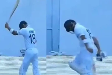 அம்பயர்  கொடுத்த  அவுட் , கடுப்பான விராட் கோலி -   வைரலாகும் வீடியோ