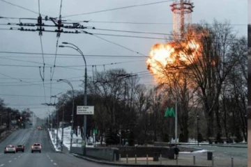 கீவில் உள்ள தொலைக்காட்சி கோபுரத்தை ரஷ்யா தாக்கியதில் 5 பேருக்கு நேர்ந்த கதி