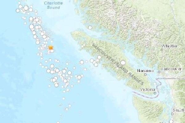 கனடாவின் வான்கூவார் தீவுகளில் நிலநடுக்கம் | 4 3 Magnitude Earthquake Recorded Off Vancouver