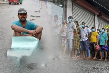 பட்டினியால் வாடும் பிள்ளைகள் ;  இலங்கையில்  நடுவீதியில் தேம்பியழுத  இளம் குடும்பஸ்தர்!
