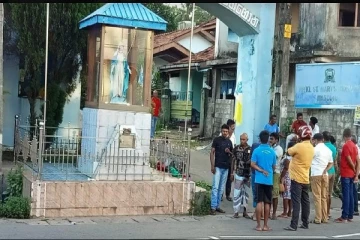 உயிர்த்தஞாயிறு தாக்குதல் தினத்தில் சேதமாக்கப்பட்ட மாதாவின் திருவுருவச்சிலை