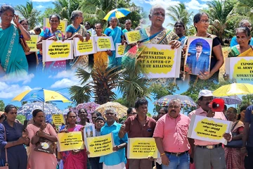 முல்லைத்தீவு கொக்குத்தொடுவாயில் மாபெரும் போராட்டம்