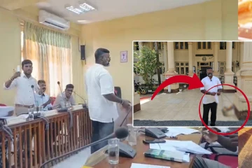 மானிப்பாய் சபைக்கு தீச்சட்டியுடன் வந்த உறுப்பினரால் பரபரப்பு..