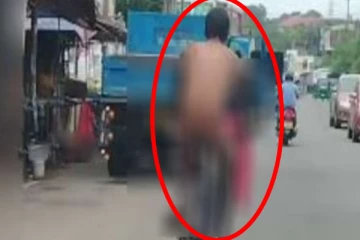 நிர்வாணமாக சைக்கிளில் சென்ற நபரின் காணொளியால் சர்ச்சை