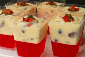 දවල් කෑමෙන් පස්සෙ ලොකු පොඩි හැමෝටම රස බලන්න කස්ටඩ් ජෙලි පුඩිම් මෙන්න ගෙදරදිම හදමු...