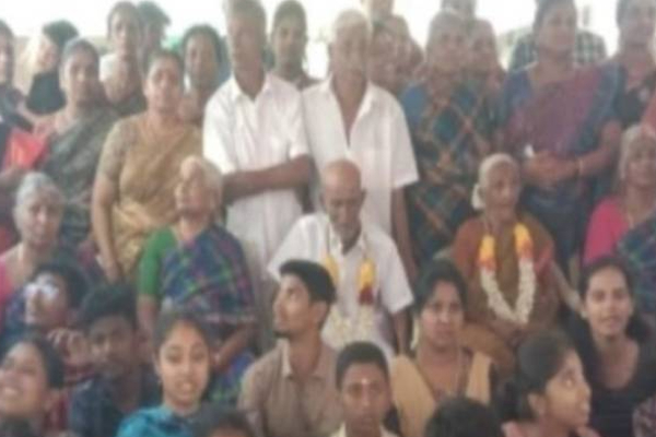 100வது பிறந்தநாளை 5 தலைமுறை வாரிசுகளுடன் வெகு சிறப்பாக கொண்டாடிய முதியவர்! | Old Man Celebrated 100Th Birthday 5 Generations