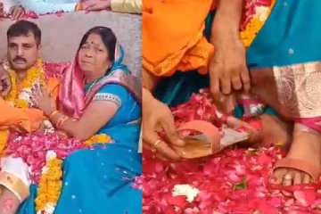 தனது தோலால் ஆன செருப்பை தாய்க்கு அணிவித்த மகன் - பாவங்களை போக்க வினோத பரிகாரம்!