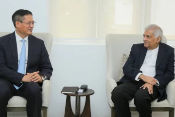 නව චීන තානාපති වෙයි හුවාක්සියැං සහ හිටපු ජනාධිපති රනිල් වික්‍රමසිංහ අතර විශේෂ හමුවක්