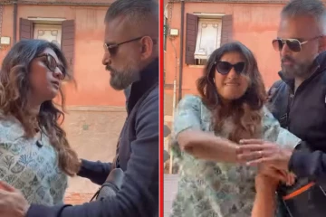 திருமண நாளில் கணவருடன் பிரியங்கா செய்த வேலை! படு வைரலாகும் காணொளி