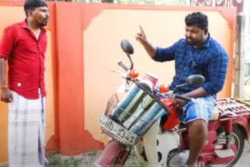 அட்டகாசமான பைக்கில் வந்த இலங்கை இளைஞர்! பின்ப நடந்த கொமடி