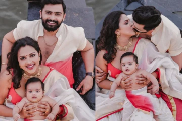 அமலா பால் ஓணம் கொண்டாட்ட புகைப்படங்கள்! கணவருக்கு லிப்கிஸ்