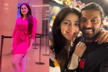 மகளுடன் நீச்சல் குள புகைப்படத்தை வெளியிட்ட ஆர்யா மனைவி சாயிஷா..