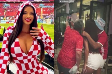 கத்தாரின் ஆடை விதிகளை மீறும் மிஸ் குரேஷிய அழகி: செல்பி எடுத்து மகிழும் கால்பந்து ரசிகர்கள்!