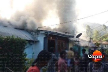 මිලේච්ඡ ඝාතනයක් කරපු සැකකරුගේ නිවස 50දෙනෙක් ගොස් ගිනි තියලා